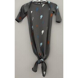Pixie Lane One Size Gray Lightning Bolt Soft Knotted Gown